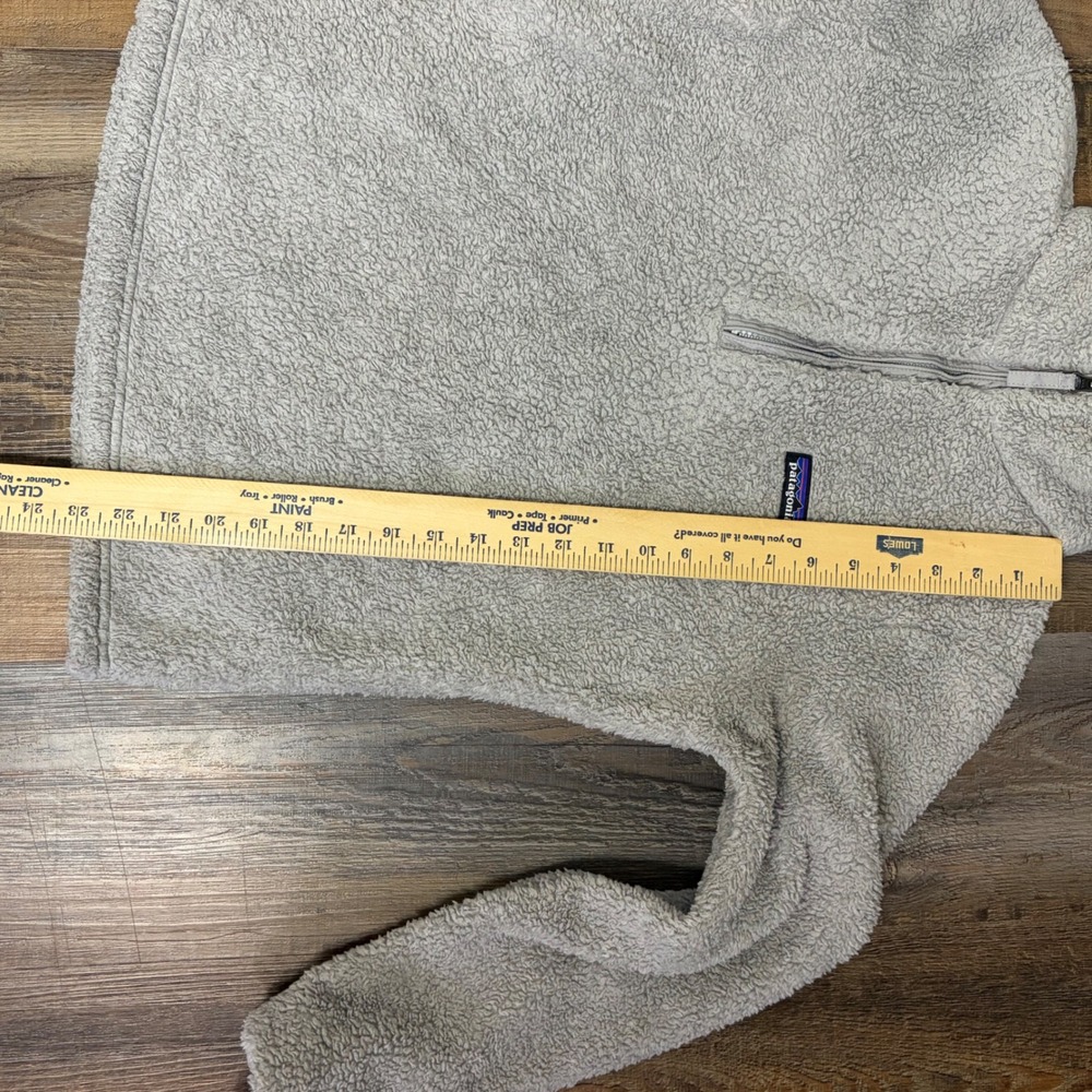 Patagonia Los Gatos 1/4 Zip Sherpa Fleece Pullover Grey/Beige Womens Small - Picture 10 of 10